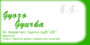 gyozo gyurka business card